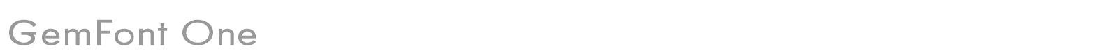 Gem One font preview
